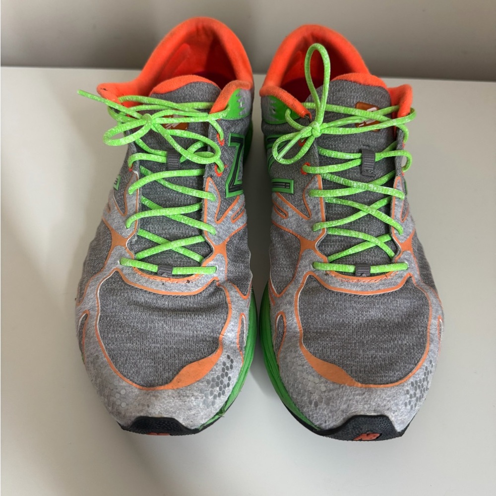 New Balance RC1400 v4 Athletic Shoes. Grey/Neon Green & Orange -Men's Size US 12